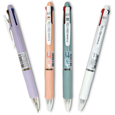 [크라운] 바이트클립 4색볼펜 0.7 (4색 택1)