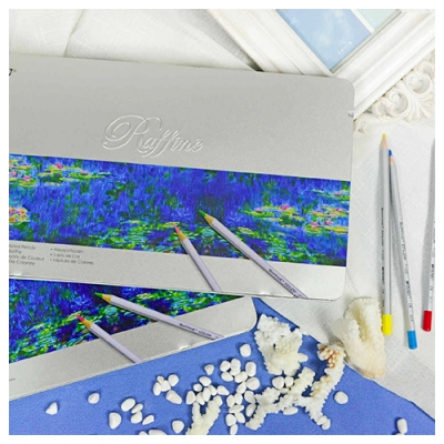 [삼원특수지] 라피네 유성색연필 틴케이스 (4종 택1) + 사은품 프리미엄 스케치북