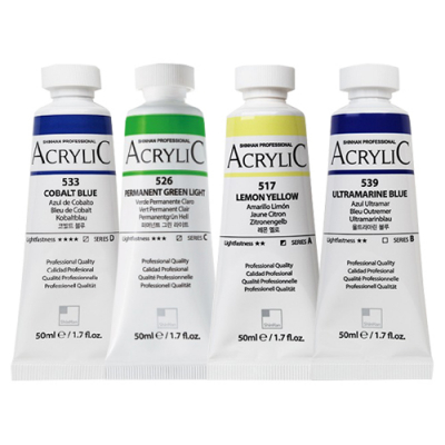 [신한화구] 전문가용 아크릴물감 50ml 낱색 (61색 택1)