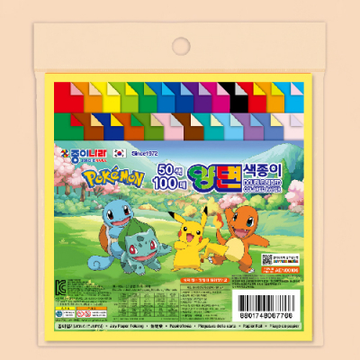 [종이나라] 포켓몬스터 양면색종이 50색 100매