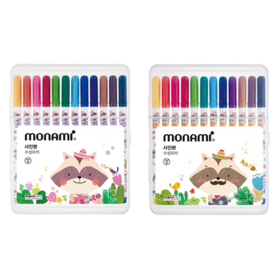 [모나미] 사인펜 12색 (핑크/블루 택1)