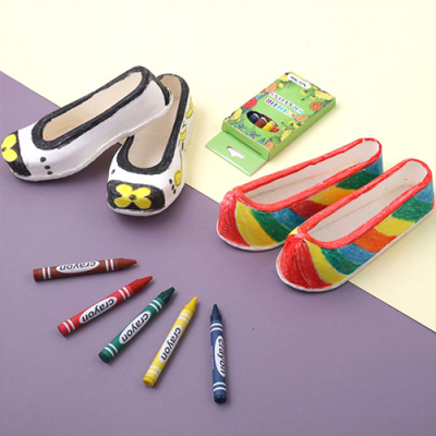 [아이디몬] 종이고무신만들기 세트 (크레용6색 포함, 2종 택1)