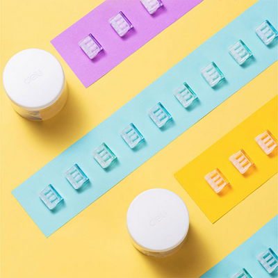 [델리] 사각 똑딱이 팬시 클립 20개입