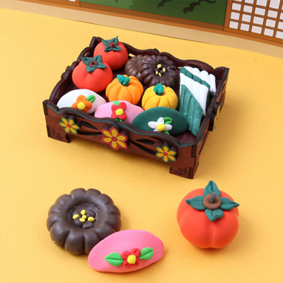 [아이디몬] 우드 DIY 다과상 클레이세트 (클레이 5색포함)