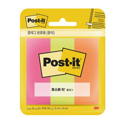 [3M] 포스트잇 플래그 분류용 종이 671-3 팝티미스틱 150매