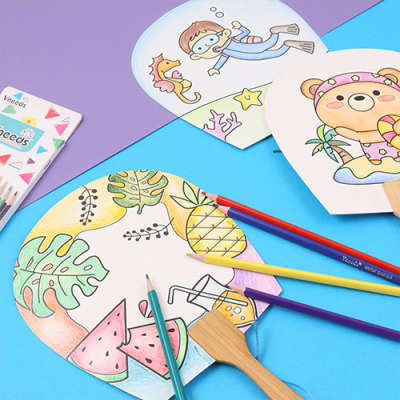 [아이디몬] 그리기 나무 부채 (밑그림도안)