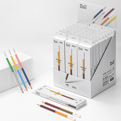 [델리] 누사인 프리미엄 칼라육각연필 10자루