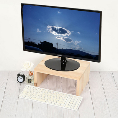 [소나무향기] 원목 키다리 모니터 받침대