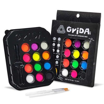 [쉴드] 그리다 페이스페인트 나이트팩 형광 12색