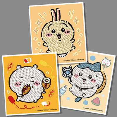 [토이앤퍼즐] 보석십자수 스티커형 먼작귀 세친구 3매