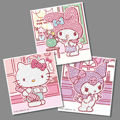 [토이앤퍼즐] 산리오 보석십자수 스티커형 스토어 3매