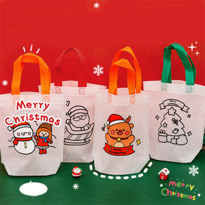 [호사] DIY 부직포 가방 만들기 크리스마스 (6색 사인펜 포함)