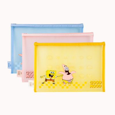 [델리] 스폰지밥 메쉬 파우치 A4