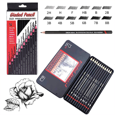 미술연필 드로잉 펜슬 12본