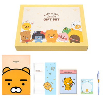 [카카오프렌즈] 신학기 문구세트 라이언/어피치 (카카오프렌즈 전용 선물박스)