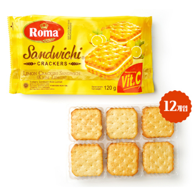 [마요라] 로마 샌드위치 레몬 크래커 120g