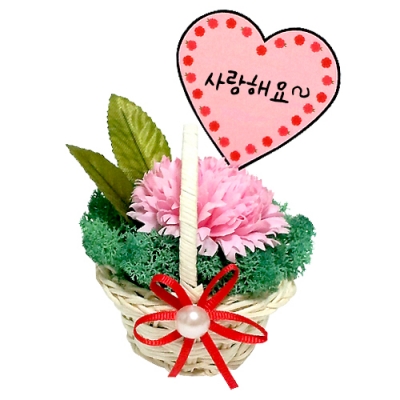 [만들기대장] 스칸디아모스 비누꽃 카네이션 미니바구니 만들기