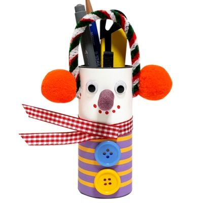 [만들기대장] 휴지심 눈사람 연필통 만들기