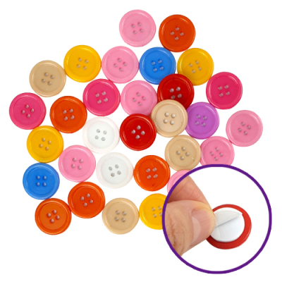 [만들기대장]접착단추-10개-색상혼합(2종 택1)