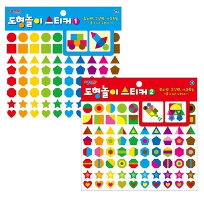 [종이나라] 도형놀이 스티커(옵션선택)