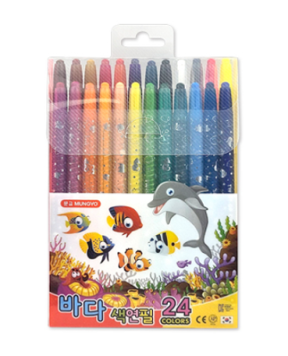 [문교]  바다 색연필 24색