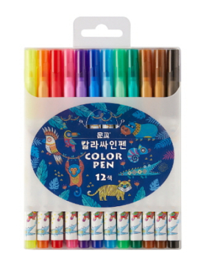 [문교] 사파리 칼라사인펜_무독성(12색)
