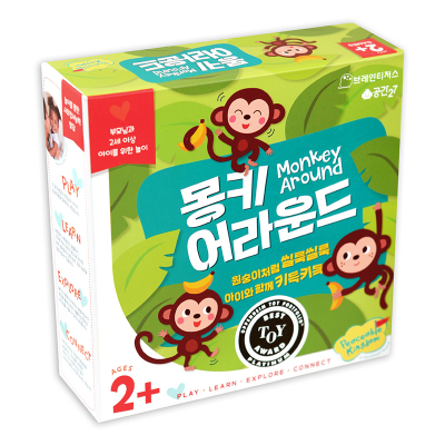 [브레인티저스] 몽키어라운드 보드게임 (유아 가족 균형잡기)