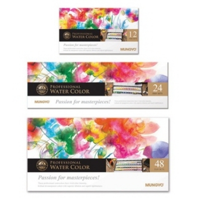 [문교화학] 고체형 수채물감 12 . 24. 48 색 (옵션선택)