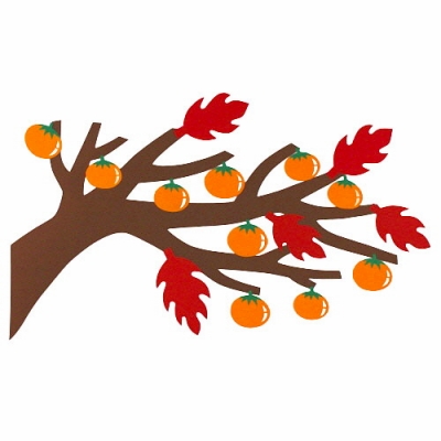 [지니스쿨] 펠트  감  나무가지 (왼쪽/오른쪽(택1))