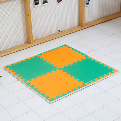 [비앤씨] 홈트 그린&오렌지 22T 50*50cm (4장세트/양면/스포츠매트)