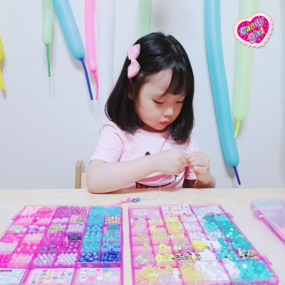 [비앤씨] 캔디걸 마이 비쥬얼리 트리 액세사리 diy 만들기 (비즈+마스크고리+끈+귀찌+홀더+팬던트+스티커)