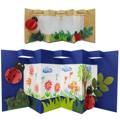 [매직북스] 4폭 무당벌레 병풍만들기 북아트(2종 택1)