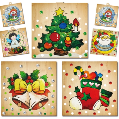 [매직북스] 크리스마스 큐빅 스티커 액자 만들기 (6종 택1)
