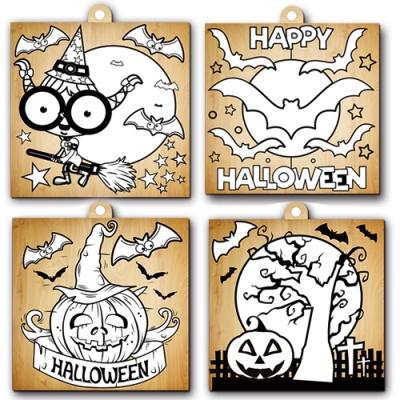 [매직북스] 할로윈 컬러링 미니액자 (4종 택1)