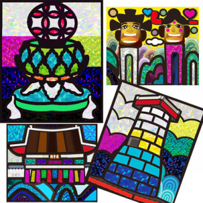 [매직북스] 우리나라 문화재 포일아트 (4종택1)