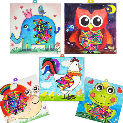 [매직북스] 레인보우 동물 스트링아트 (5종 택1)