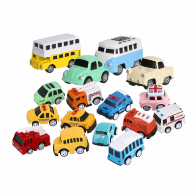 [캐스B]플레이 사람을태우는풀백교통기관16종(미니풀백캠핑버스+미니풀백2층버스+큐티미니카12종)(2193)