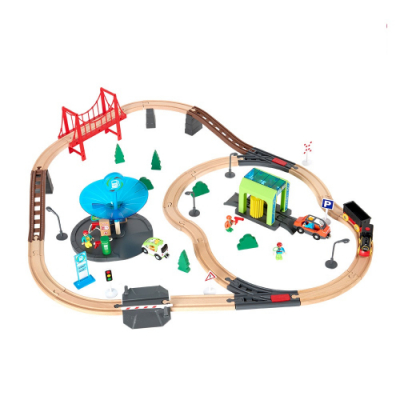 [캐스B]플레이 원목레일기차놀이 도시(2681)