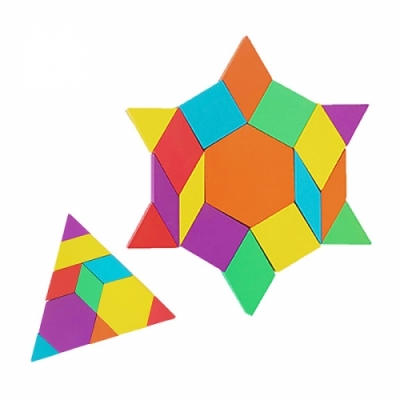 [네모세모] ON-tact 학습꾸러미 패턴블록 (8mm, 35pcs)