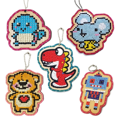 [피오피스토리] 보석십자수 가방걸이-티라노 외 (5종 택1)