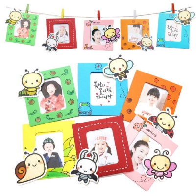 [피오피스토리] 봄친구 종이액자 가랜드(5인용)