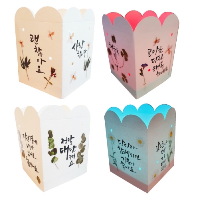 [피오피스토리] 압화미니조명등(6종 택1)