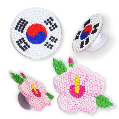 [피오피스토리] 보석십자수 태극기 무궁화 스마트톡 만들기 (2종택1)