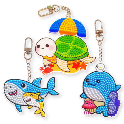 [피오피스토리] 보석십자수 여름 아크릴 가방걸이(3종 택1)