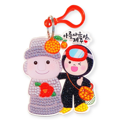 [피오피스토리] 보석십자수 제주 가방걸이