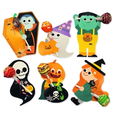 [도토리클래스] 몬스터 사탕페이퍼 1장 (6개입)