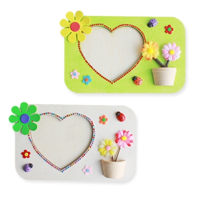[잼잼아트] 플라워하트 탁상액자