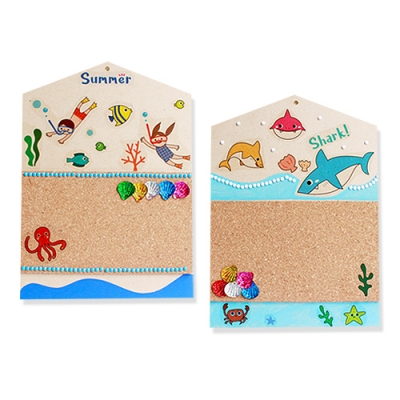 [잼잼아트] 여름 상어 콜크메모판(2인)