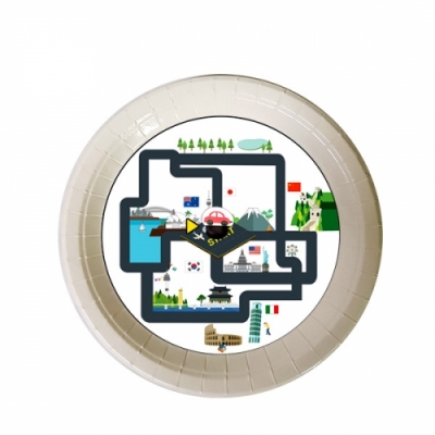 [HS] 접시가 큰 자석을 이용한 장난감 만들기 (세계여행스티커도면) (1인용/5인용)