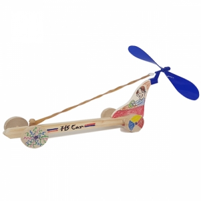 [HS] 고무동력 풍력자동차 만들기 (풍향조절) - 1인용